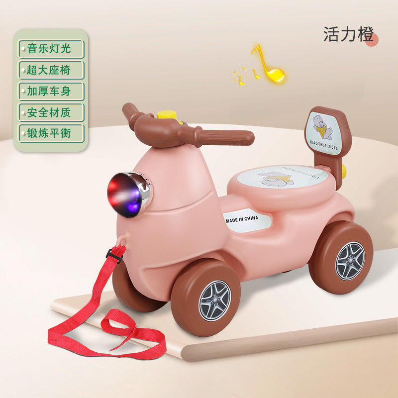 New children's scooter 1-6 years old music light four-wheel anti-rollover balance car baby birthday gift toy car