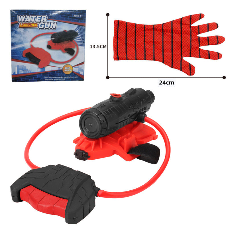 Spider-man wrist launcher water gun - press-to-fire, wearable arm water toy for kids