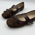 Export autumnew arrival square toe one-piece buckle flat heel shoes cross-border large size bows women's single shoes wholesale