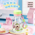 New arrivalsummer plastic straw water cup cartoon good-looking cute plastic cup outdoor portable portable rope cup