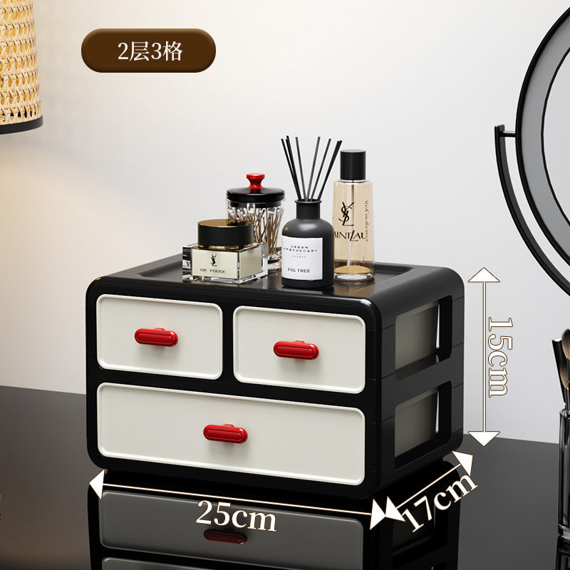 Friendly antique cosmetics storage box desktop dresser drawer type household bedroom sundries storage box