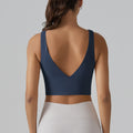 fashion v-shaped beautiful back cloud-sensing one-piece cup sports intimates tight high-elastic running fitness yoga wear bra