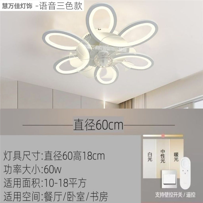 Bedroom fan light casualnew arrival smart voice bedroom light ceiling lamp with fan restaurant fan light zhongshan