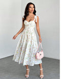 French chic vacation style sweetheart floral sundress - new summer collection, slimming fit, high-end feel, long dress