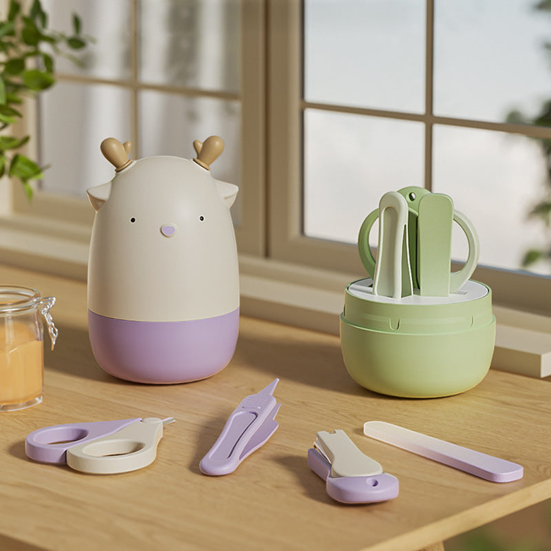 Baby nail clipper set - safe, anti-pinch, includes nail clippers, pliers, and nail file - newborn to toddler