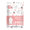 Disposable bed sheet, duvet cover, pillowcase set - 4 piece travel set, double size, pink print, thickened, extra large, sanitary hotel quality