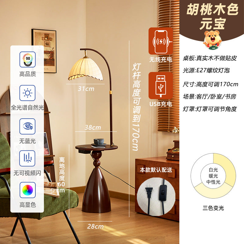 Wabi Stillwind Floor Lamp Living Room Sofa Bedroom Bedside Lamp Creative with Coffee Table Medieval Ambient Light Vertical Desk Lamp