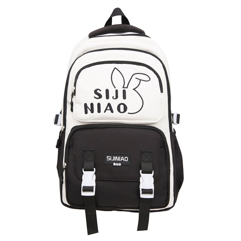 School bag for female junior high school students, large-capacity high-value backpack, new third to ninth grade lightweight primary school backpack