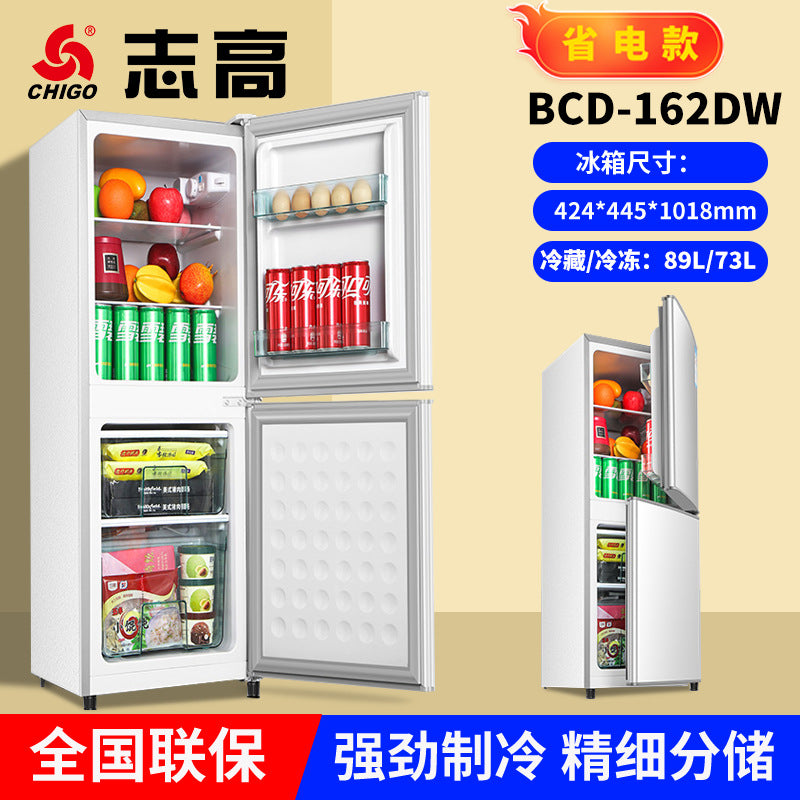 Chigo engineering procurement refrigerator specifications freezer refrigerator double door for homeexport small refrigerator factory wholesale