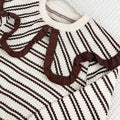 Girls' new spring/autumn striped polo shirt long sleeve sweatshirt and pants two-piece set - cross-border girl's outfit