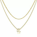 Amazon cross-border european and american style design 26 initial letter necklace layered necklace women's fashion pendant jewelry