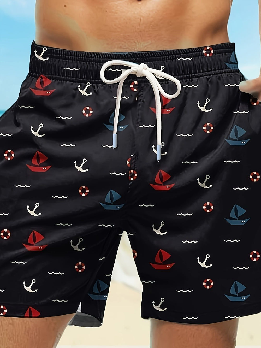 trending men's swim trunks, quick-dry swim shorts, casual athletic beach shorts, new european and american styles