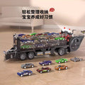 Kids' transforming ejection truck track car engineering storage container car truck boy's toy cross-border wholesale