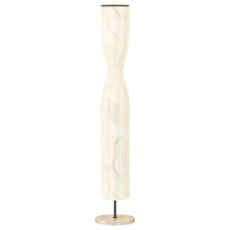 Imitation marble cream style vertical floor lamp hotel b&b decorative lamp scandinavian house elegant small waist floor lamp