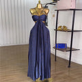 European and american cross-border women's fashion:  summer new arrivals - sexy cutout, high-waisted, pleated maxi slip dress