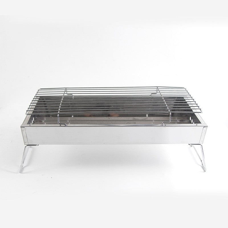 Bbq grill stainless steel bbq foldable grill rack skewers grill charcoal grill foldable grill portable