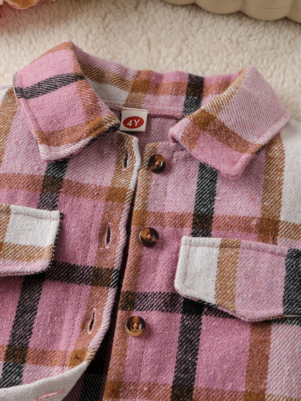 new autumn cross-border girls' wool blend turn-down collar shirt, knitted base layer top + washed denim jeans three-piece set