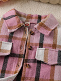 new autumn cross-border girls' wool blend turn-down collar shirt, knitted base layer top + washed denim jeans three-piece set