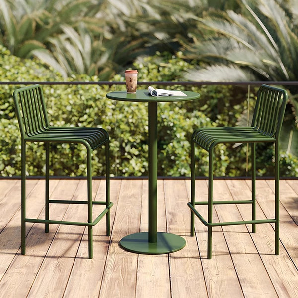 Nordic outdoor creative high bar table and chair villa courtyard park cafe milk tea shop outside the table and chair combination