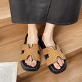 Thick sole diamond edge sandals women's summeroutwearfashioneasiest for matchins style western high-end h-shaped beach shoes for women