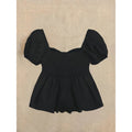 code new arrival original  women's elegance puff sleeve v neck shirt