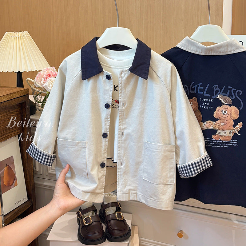 New children's outerwear: versatile spring/autumn trench coats for boys and girls - korean style casual fashion for kids