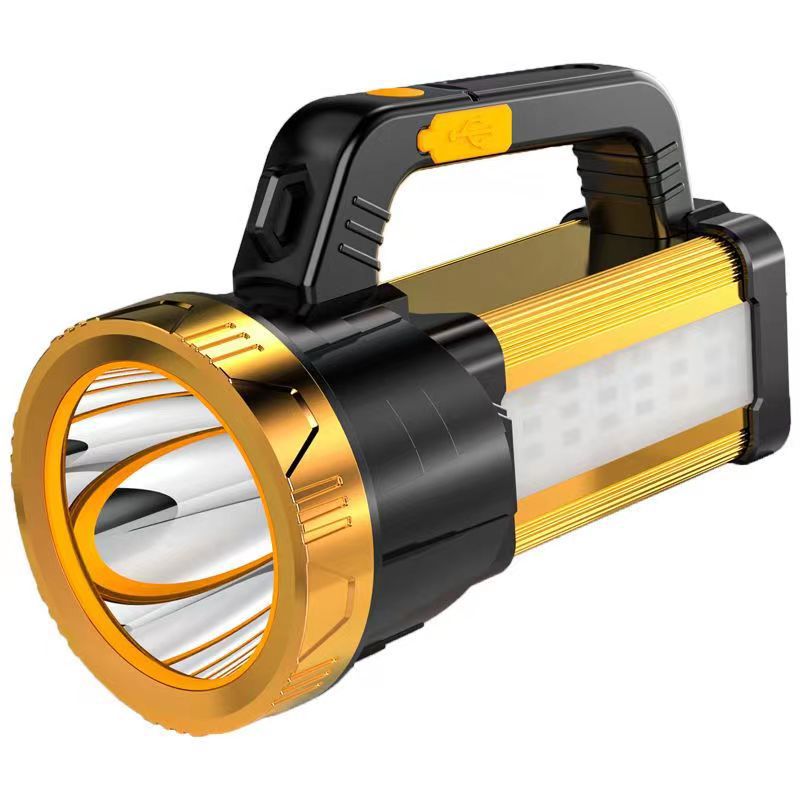 Super bright portable light, strong light flashlight, charging, super bright outdoor lighting, household portable searchlight, patrol mine light