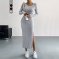 work clothingcasual style dress spring and summer silm slit hip-covering mid-length skirt petitesclassy sense