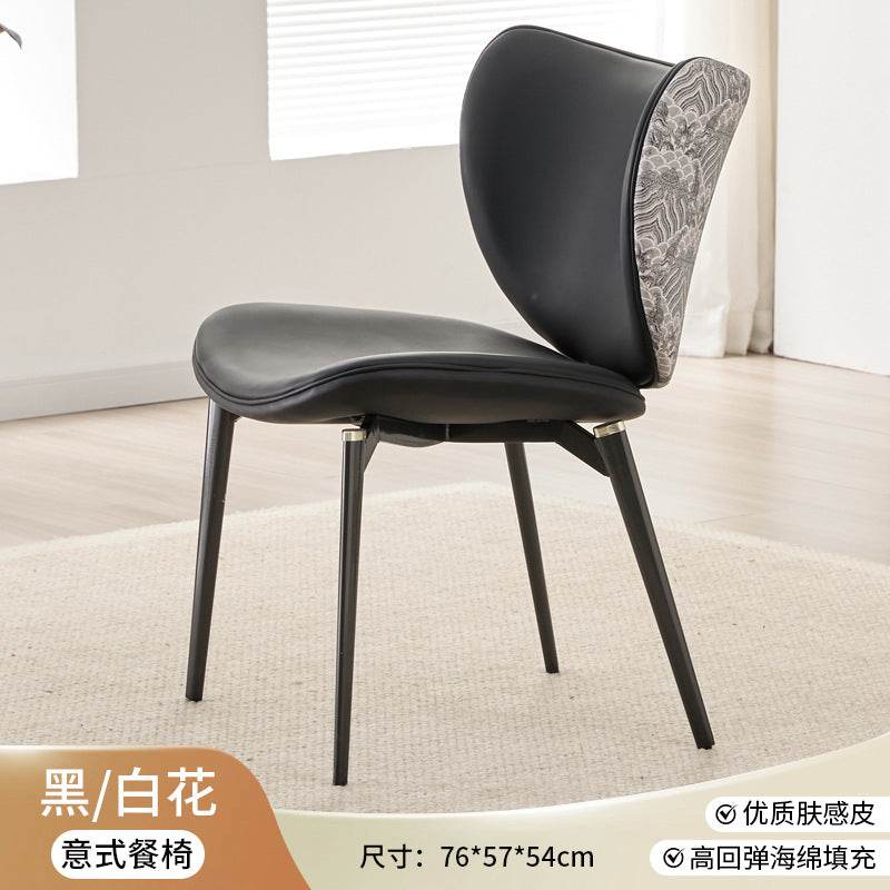 Italian minimalist dining chair designer personalized source factory manufacturer wholesale leisure chair backrest soft chair negotiation chair
