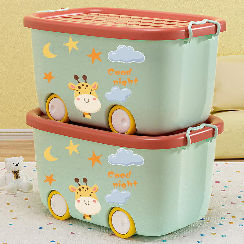 Large capacity kids' clothing storage bin - extra large organizer for baby toys, dolls, books, and more
