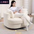 Cream style lazy sofa corduroy swivel chair living room for homeaccessible luxury pink casual chair single sofa chair