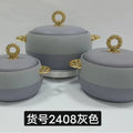 Food warmer hot selling 3pcs foreign trade thermal box 1l-2l-3.5l /set gold handle item number 2408