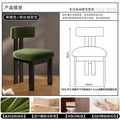 Black frame + green velvet cushion fas grade rubber wood