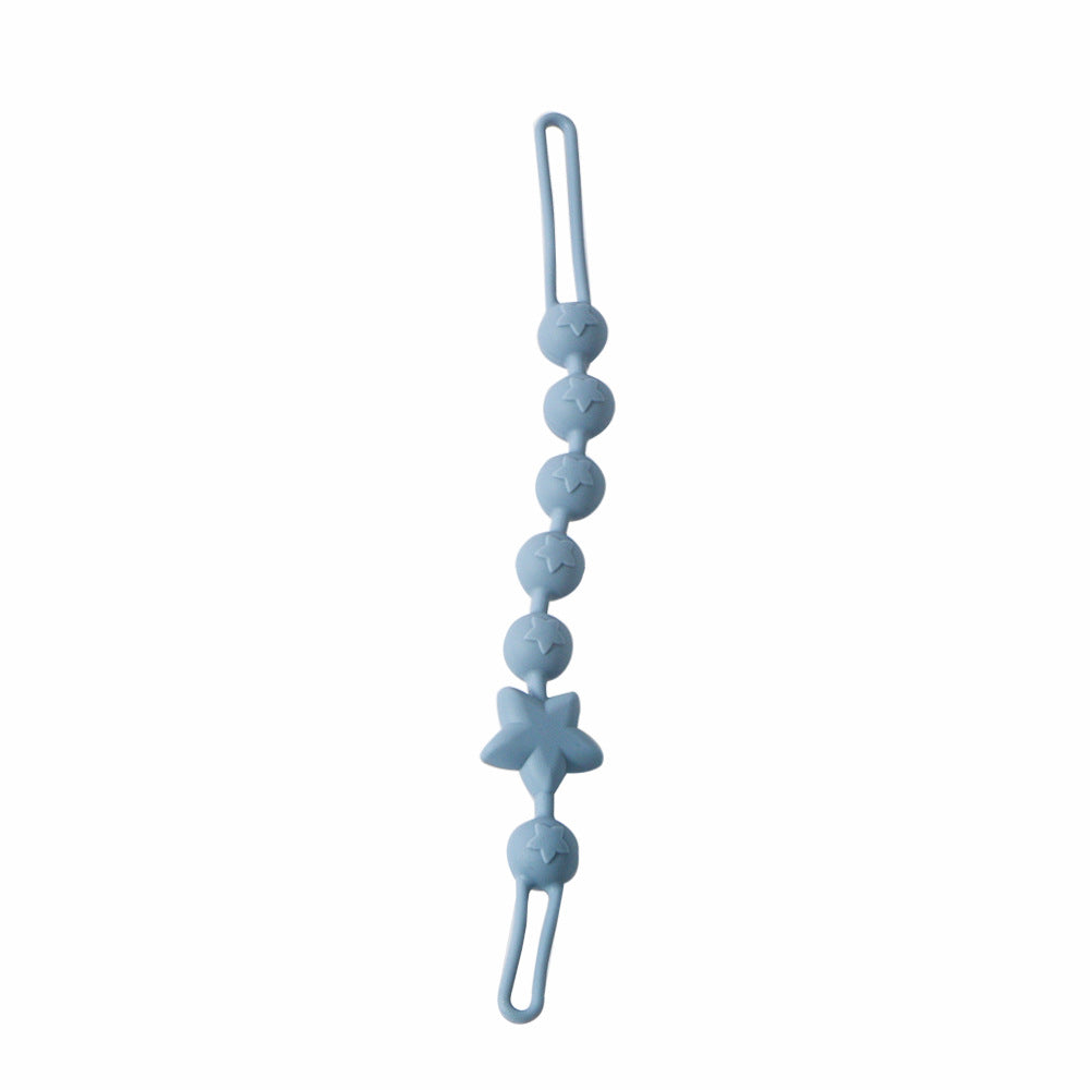 Amazon's best-selling silicone baby teether anti-chain baby pacifier chain kids pacifier anti-drop strap
