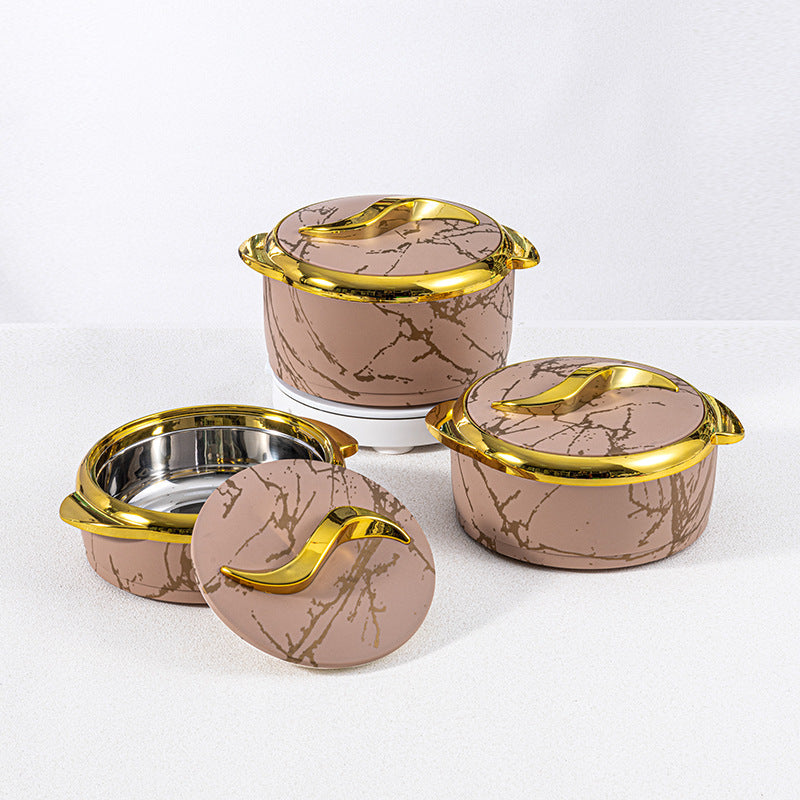 Arabian style insulated food warmer - classic design, multi-functional thermal pot (1.5+2.0+2.5l) - colorful packaging