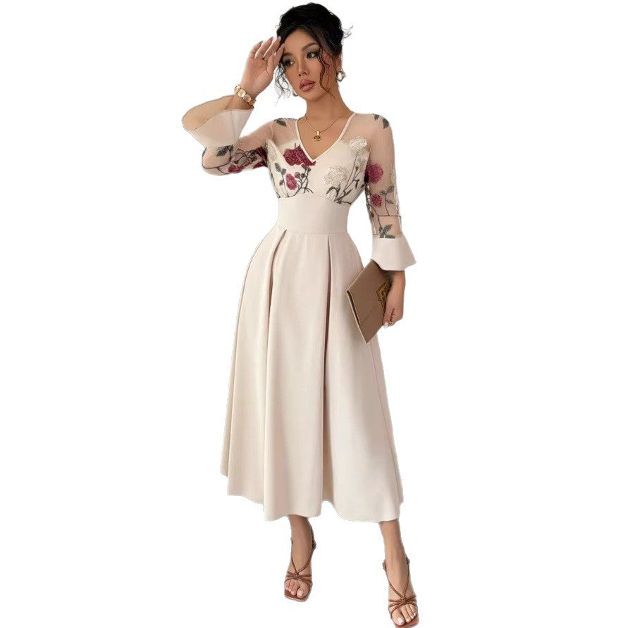 fall/winter new arrival: women's elegant and romantic sleeveless maxi dress - french style for cross-border e-commerce