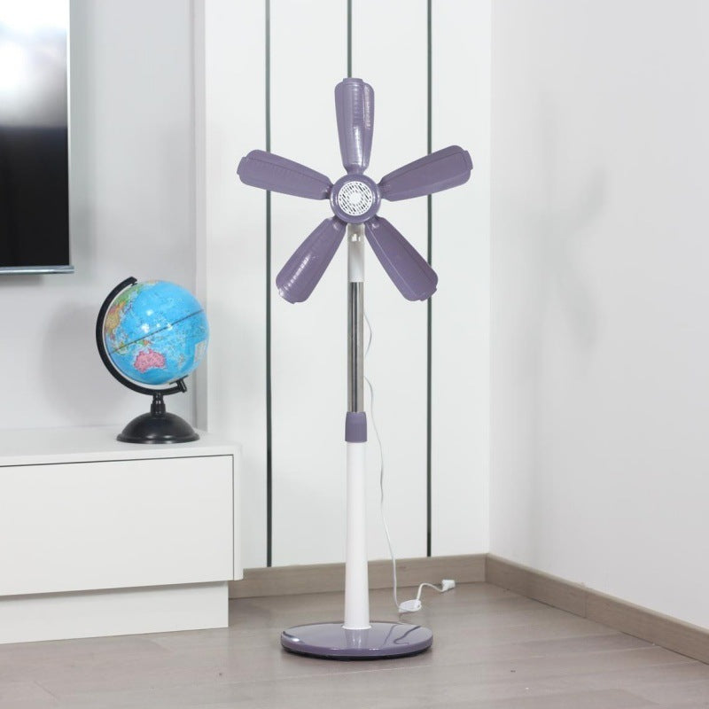 Small vertical floor fan, living room, dormitory, office without mesh cover, mini electric fan, household strong wind