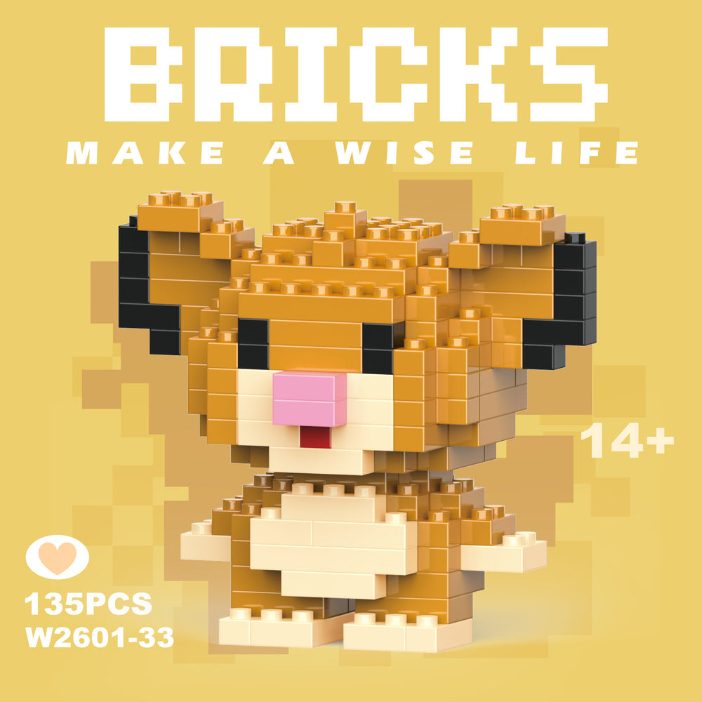 Compatible with lego micro bricks, children's educational building blocks, puzzle assembly gifts, cartoon figures, for boys and girls, suitable for street vendors