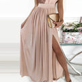 Y9338  cross-border summer new arrivals: european and american style fashionable elegant dress - sequin patchwork sleeveless gown