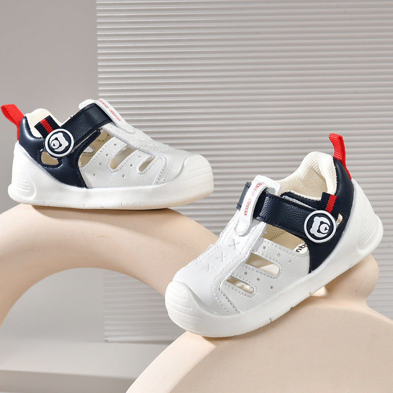 Baby sandals for boys, summer infant first walker shoes, 0-1-2 years old, soft sole baby and toddler functional shoes for girls