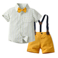 Export hot batch british baby autumn suit children's clothing short-sleeved shirt overalls two-piece set dropshipping kids dress