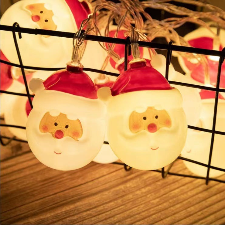 Cross-border led Christmas decoration light string, snowman old man Christmas tree cane room arrangement small lights flashing