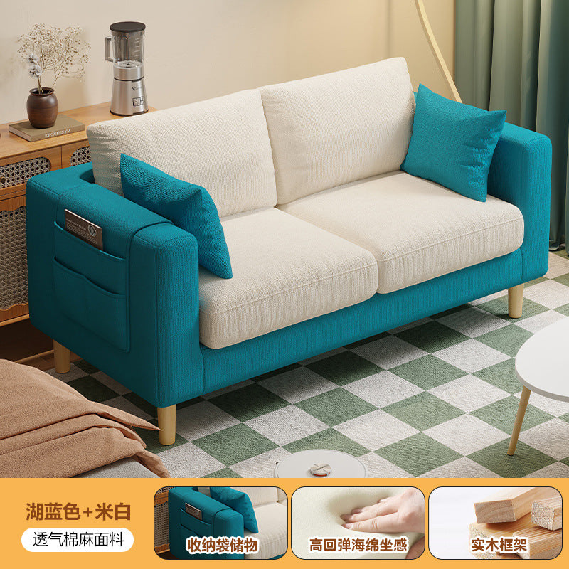 new arrival fabric sofa living room single tofu block casual modern rental room double small apartment sofa chair