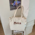 2026 hot-selling women's large capacity practical tote bag - student school bag with letter print canvas/oxford cloth