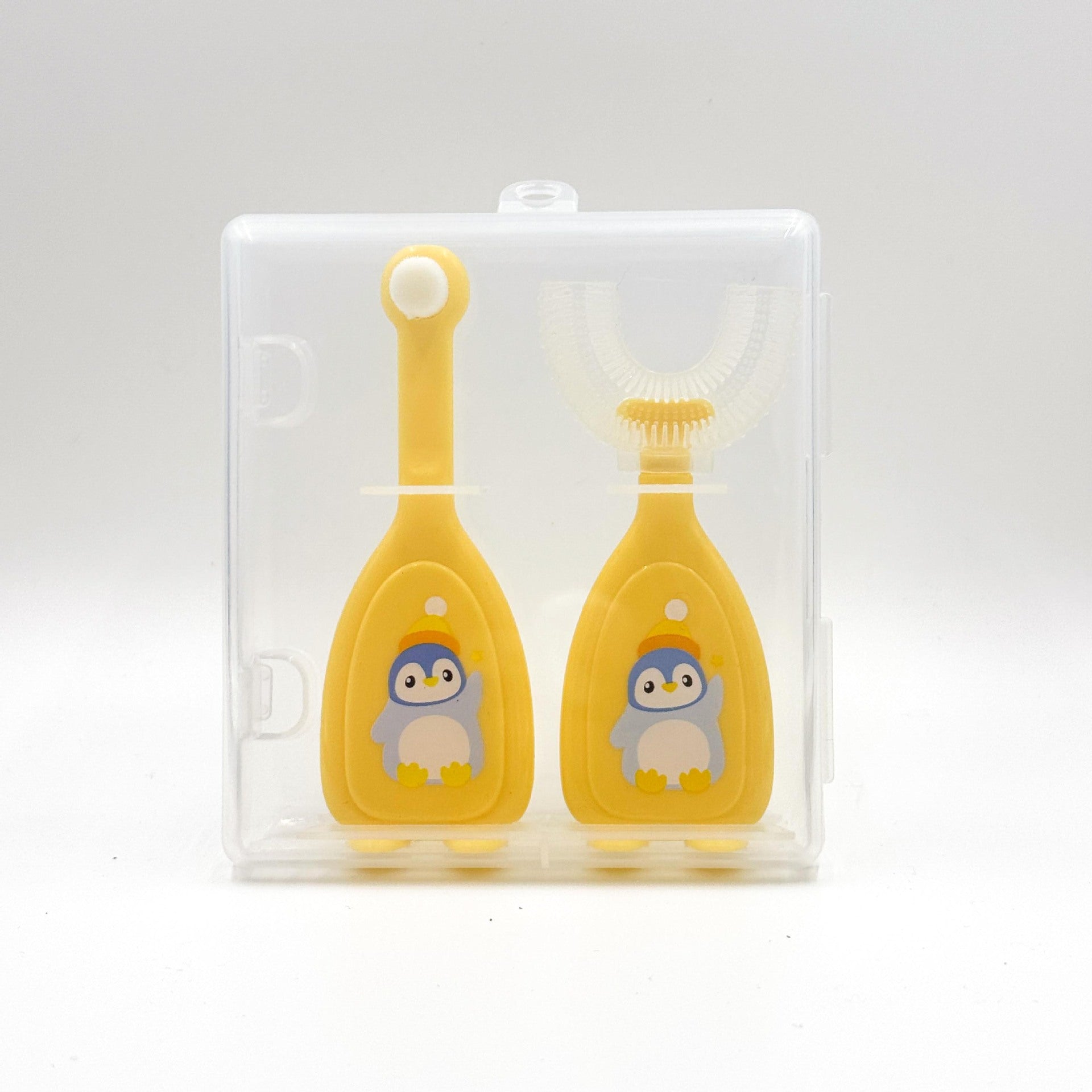 Children's u-shaped toothbrush Baby ten thousand hair toothbrush Baby oral soft silicone toothbrush set Children's toothbrush