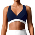 Eco-friendly fabric yoga tank top - crisscross back, color block design, built-in bra, perfect for yoga, running, casual wear, and fitness