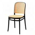 Scandinavian dining chair for home plastic chair thickenedcasual restaurant back stool stackable outdoor imitation rattan chair