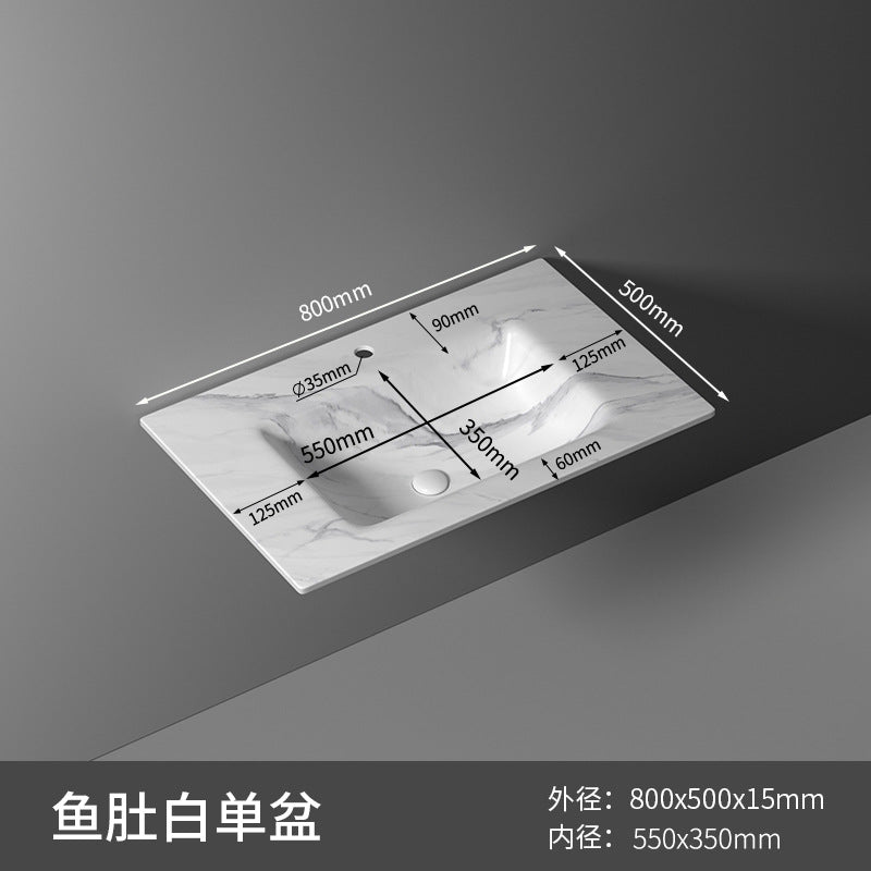 Rock slab hot bending integrated basin toilet seamless rock slab washbasin bathroom taichung basin non-standard corner cutting