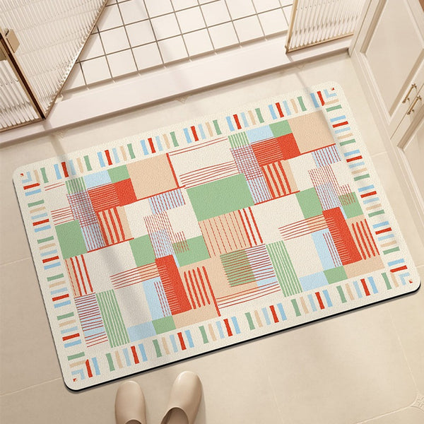 Simple bathroom floor mat, diatom mud cushion, toilet absorbent non-slip foot mat, toilet shower door mat, floor mat
