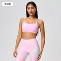 New yoga top: spaghetti strap, beautiful back yoga bra tank top - breathable fitness sports bra for women, summer collection dw399